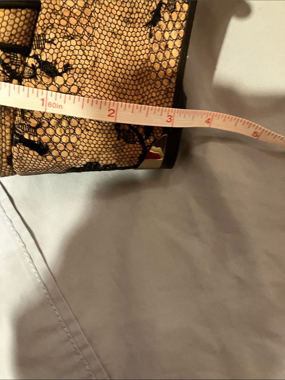 Jimmy Choo Black Lace-Overlay Tan Platform Sandals - Picture 12 of 12